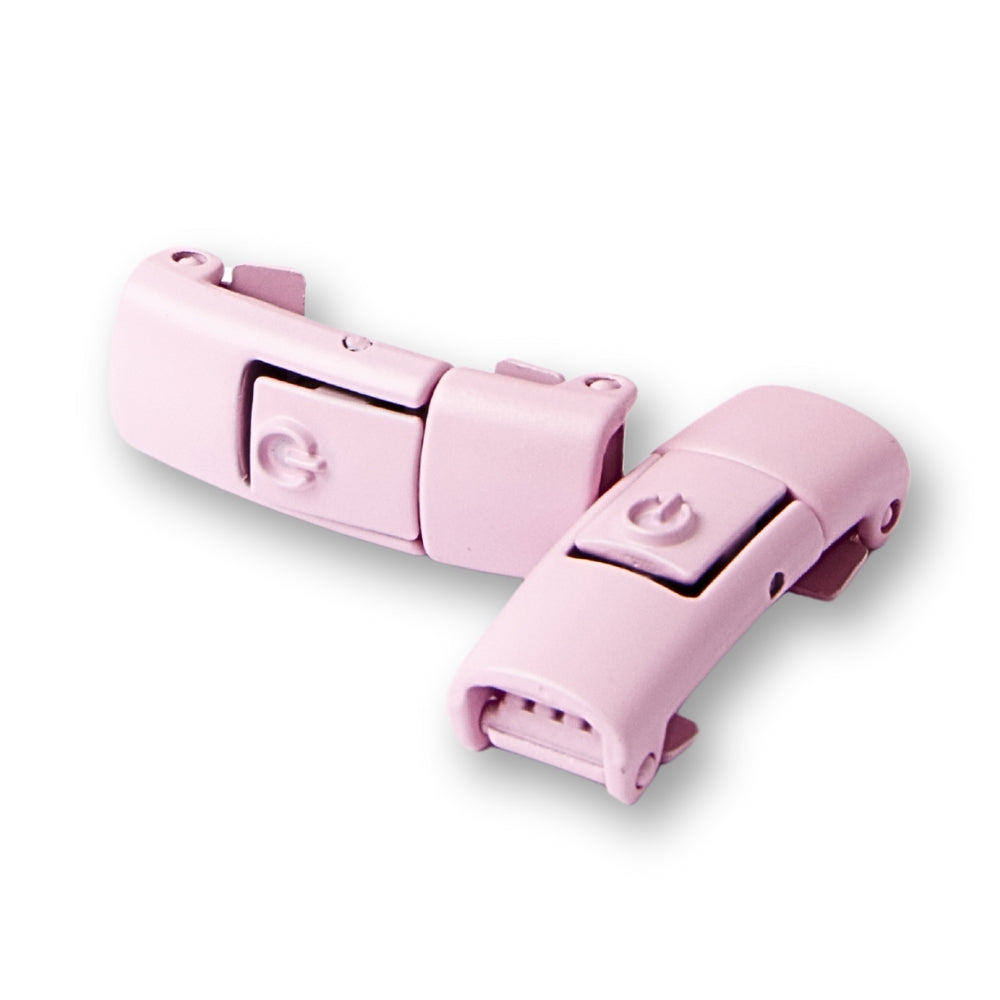 Baby Pink Press-lock Buckles (1 Pair)