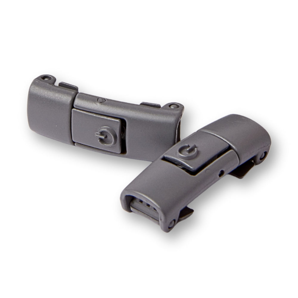 Dark Grey Press-lock Buckles (1 Pair)