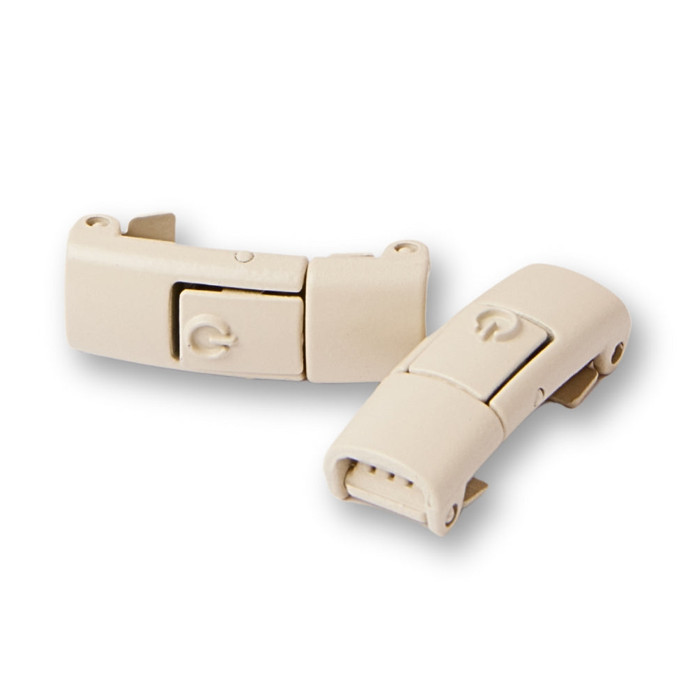 Beige Press-lock Buckles (1 Pair)