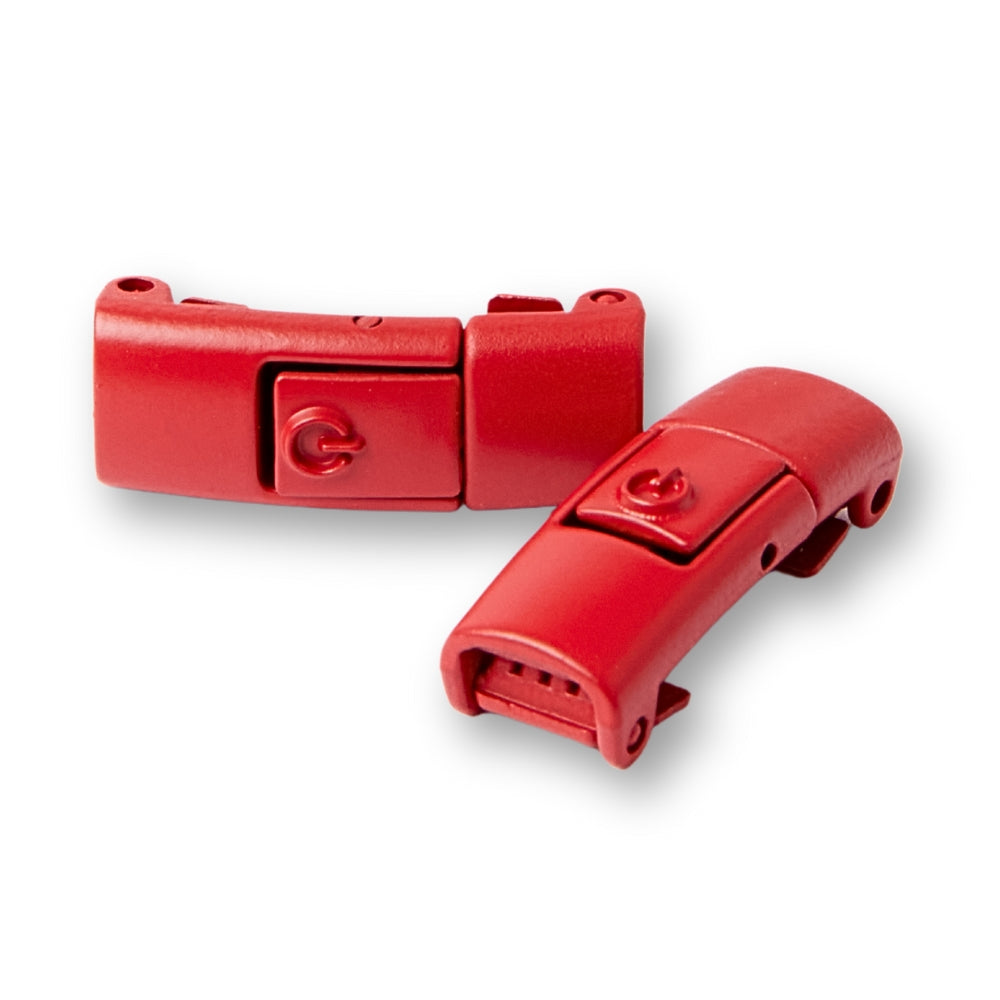 Red Press-lock Buckles (1 Pair)