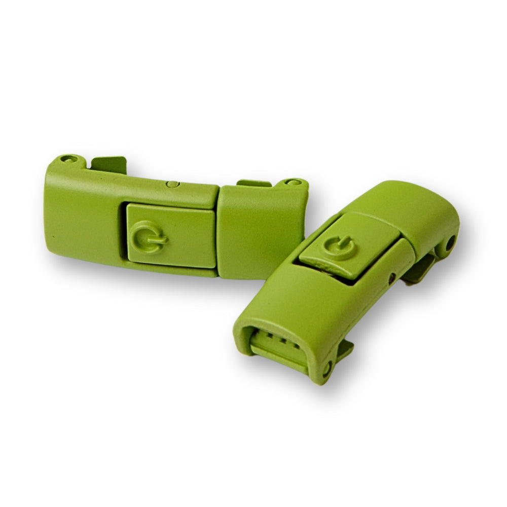 Apple Green Press-lock Buckles (1 Pair)
