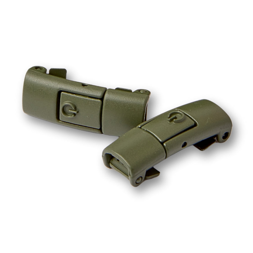 Army Green Press-lock Buckles (1 Pair)