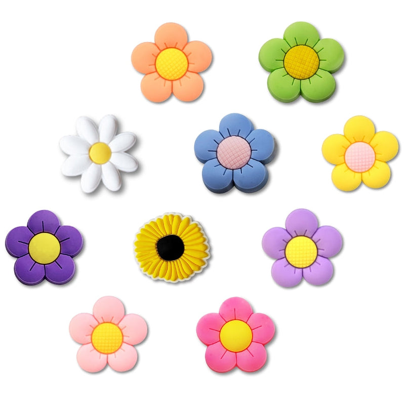Flower Shoe Charms - Pack of 10