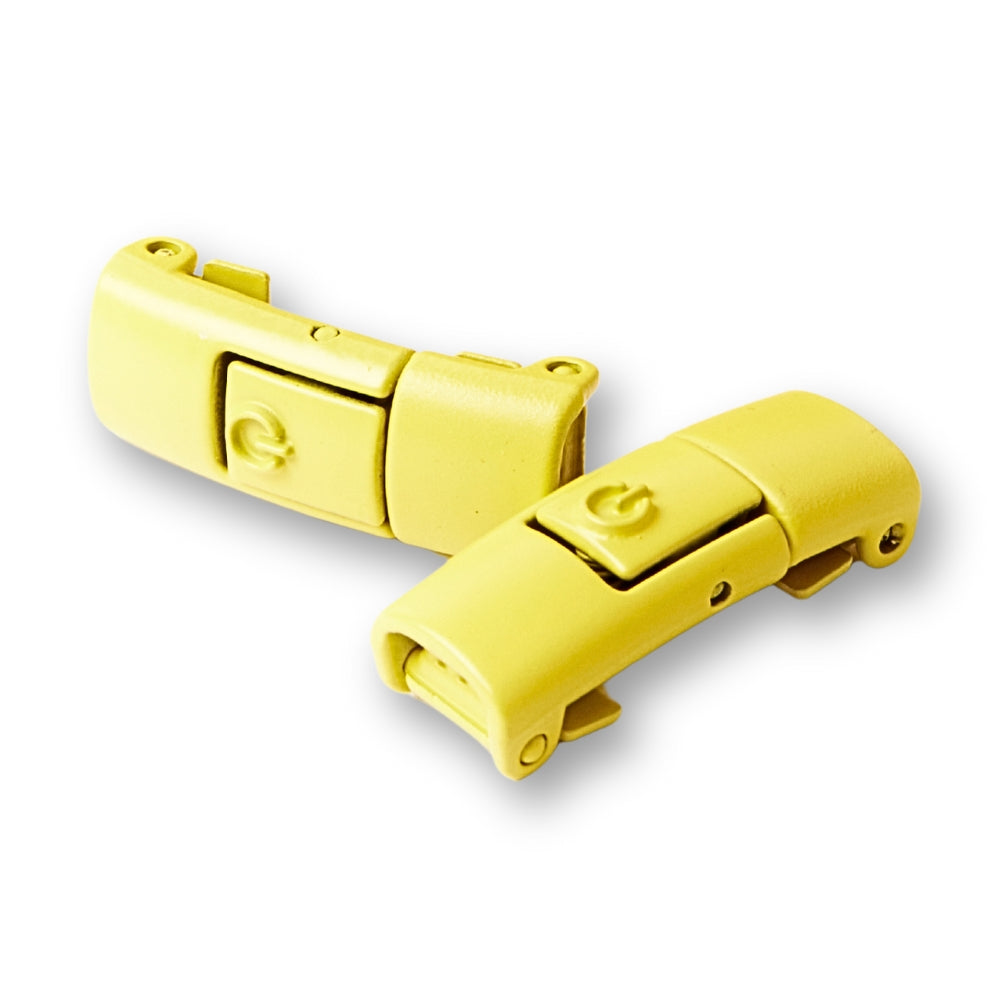 Yellow Press-lock Buckles (1 Pair)