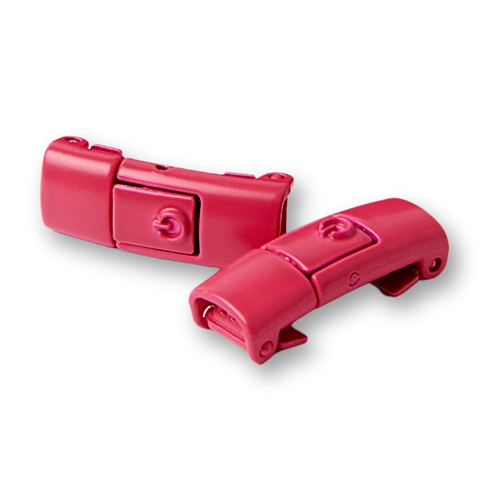 Hot Pink Press-lock Buckles (1 Pair)