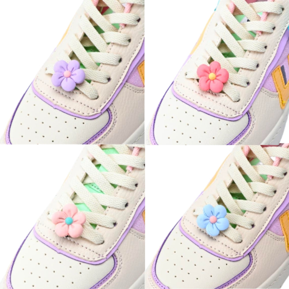 Floral Clip-on Shoe Charms - Pack of 4