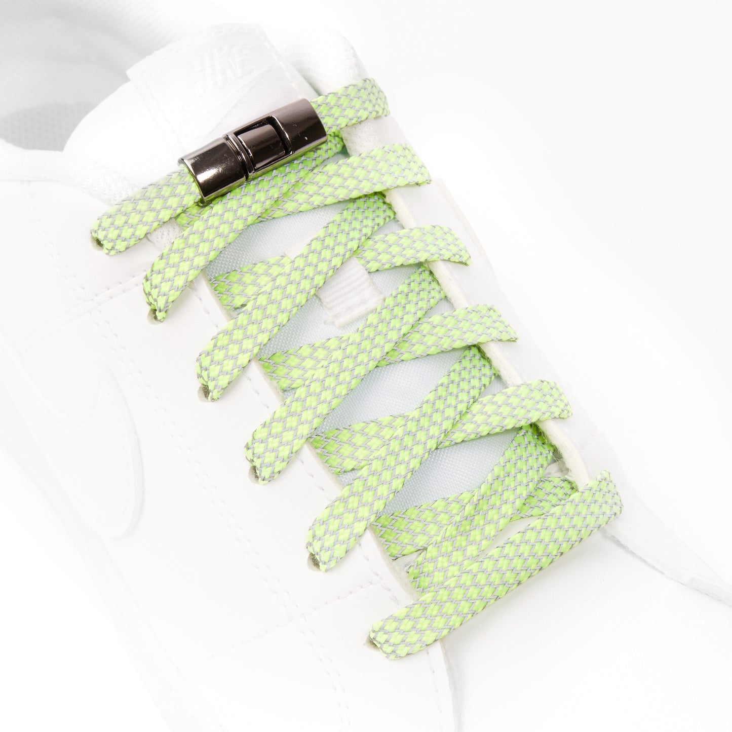 Green Afterglow No-Tie Shoe Laces