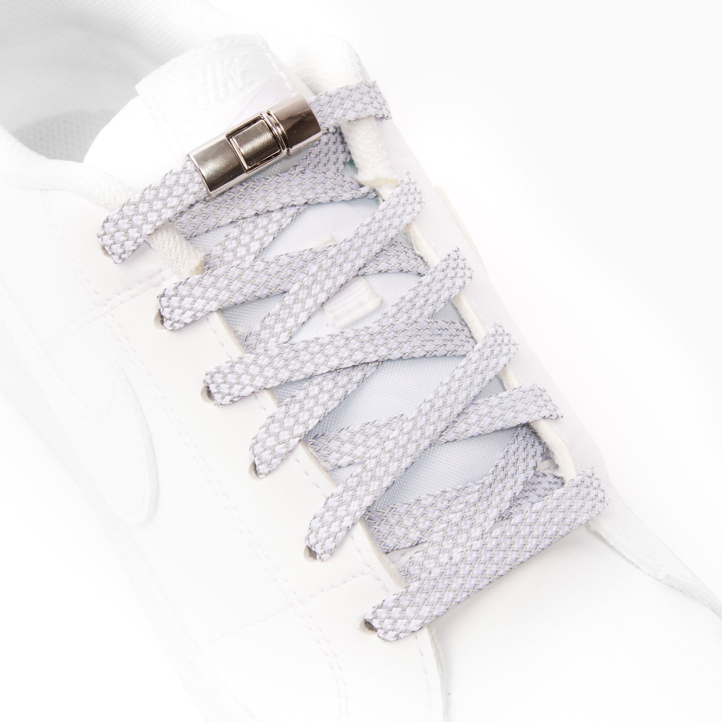 Silver Afterglow No-Tie Shoe Laces