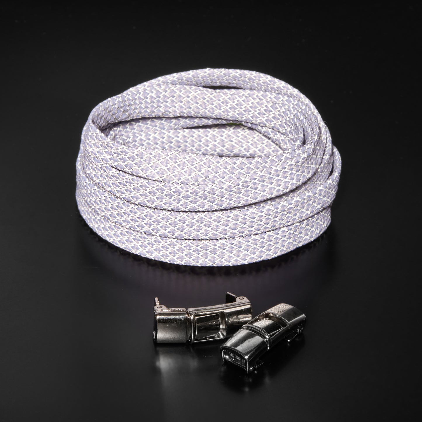 Silver Afterglow No-Tie Shoe Laces