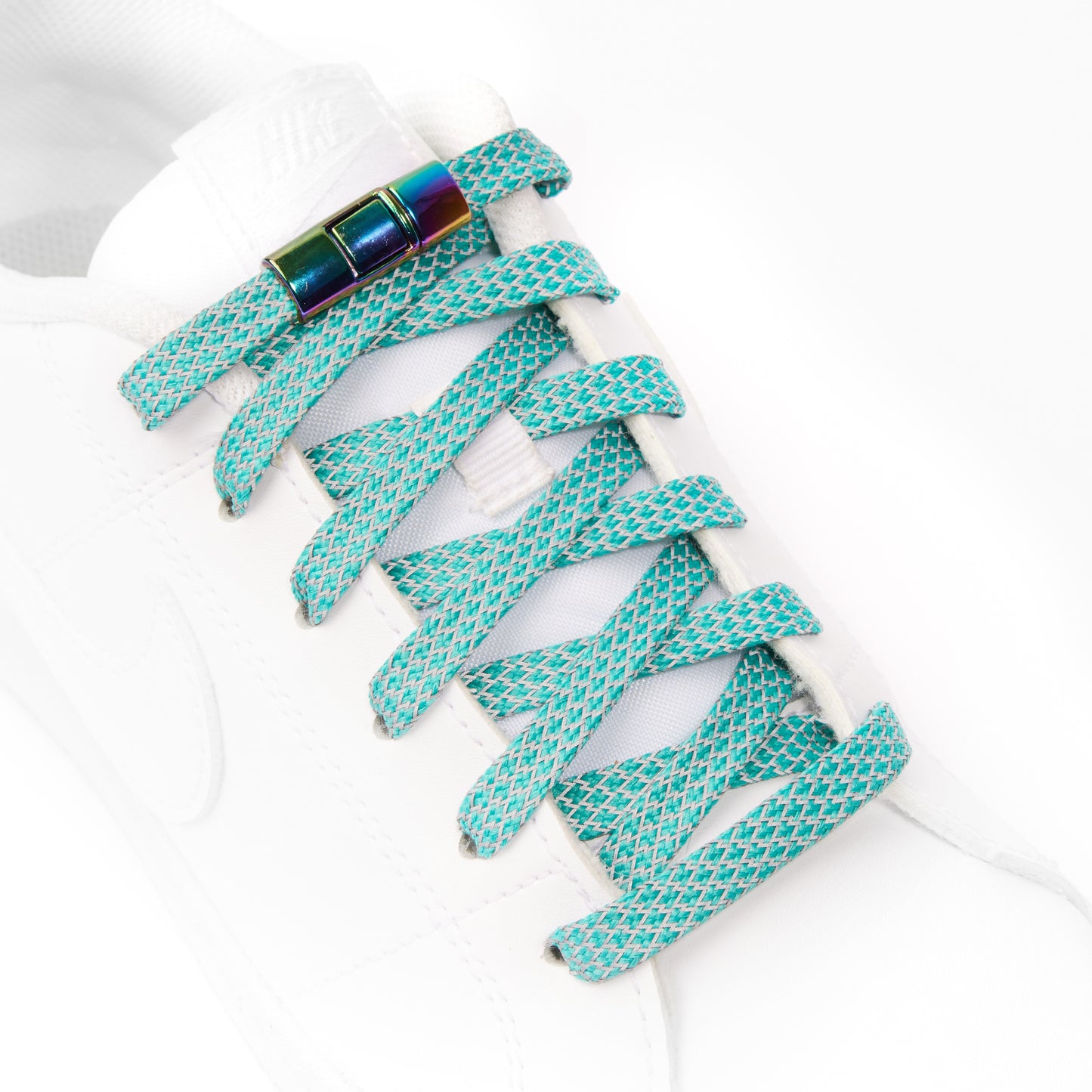 Aqua Afterglow No-Tie Shoe Laces
