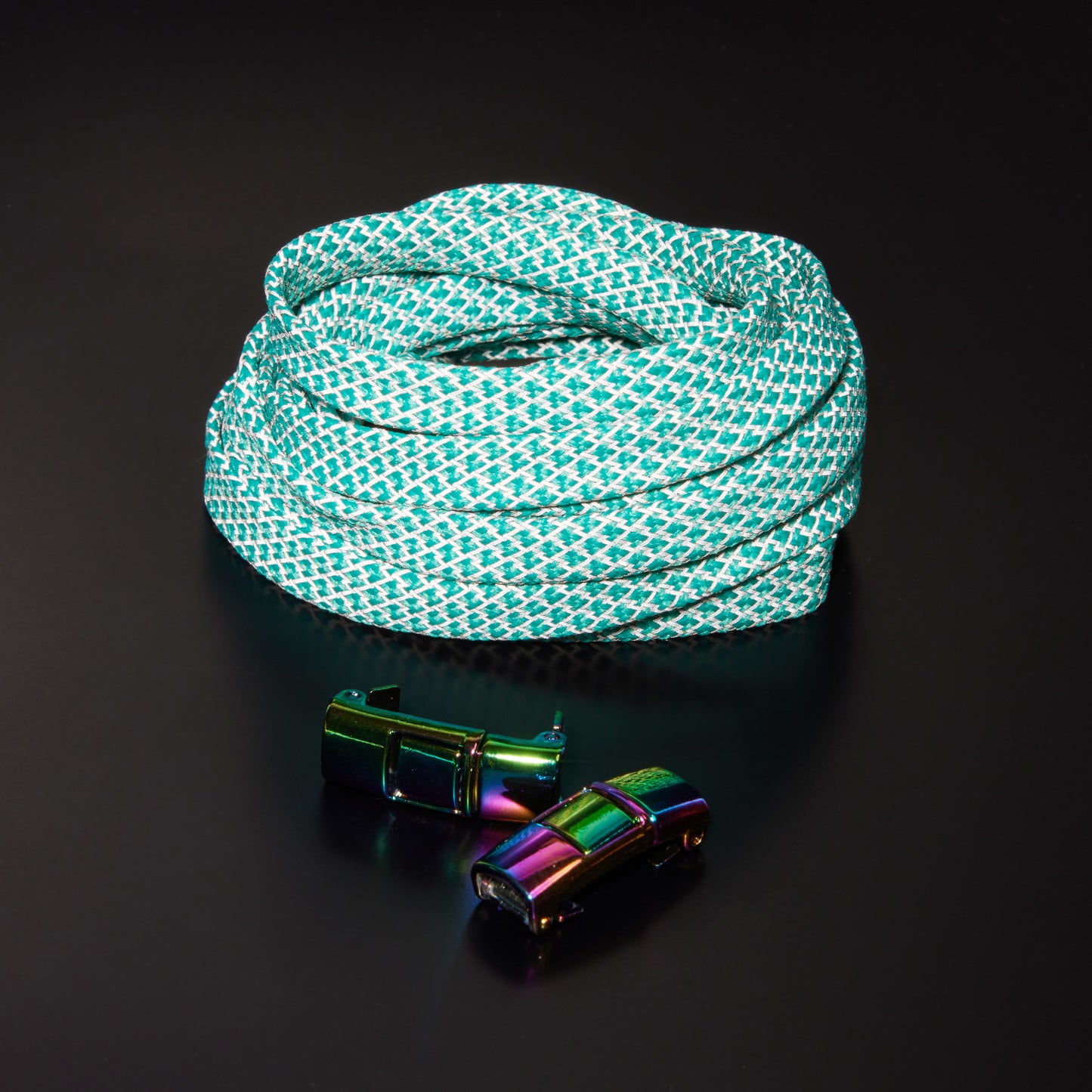 Aqua Afterglow No-Tie Shoe Laces