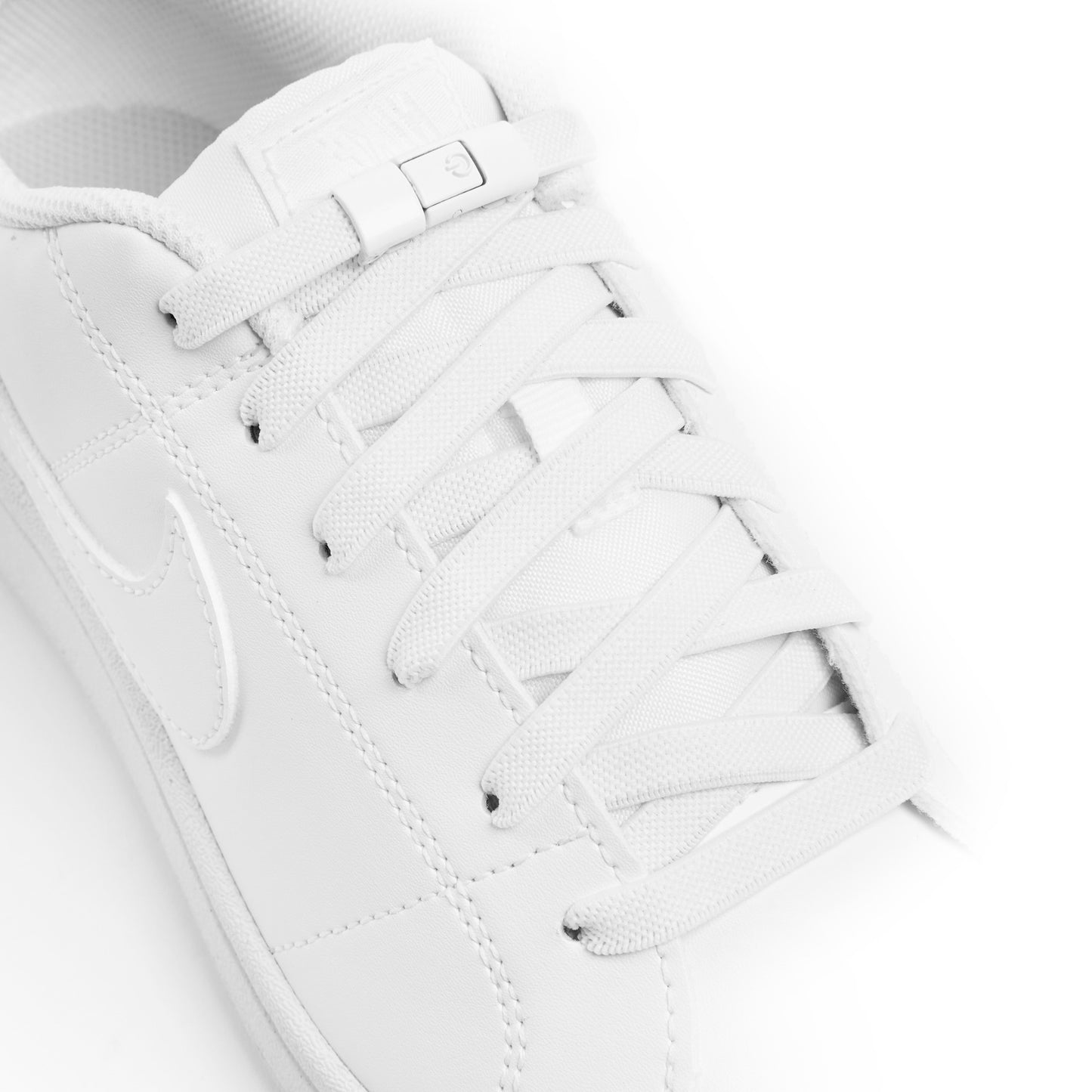 White Press-lock Buckles (1 Pair)