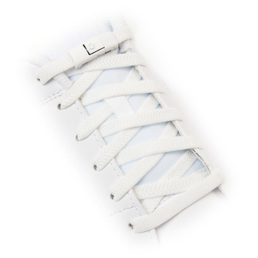 White Accelerator No-Tie Shoe Laces