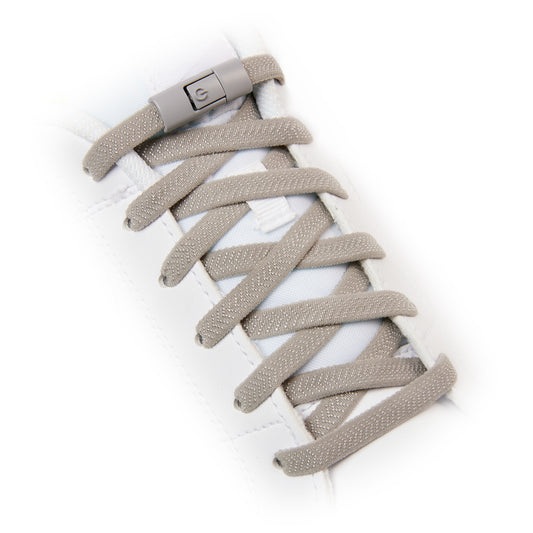Light Grey Accelerator No-Tie Shoe Laces