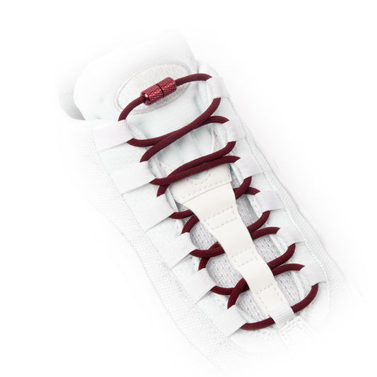 Burgundy Round Elastic Shoe Laces