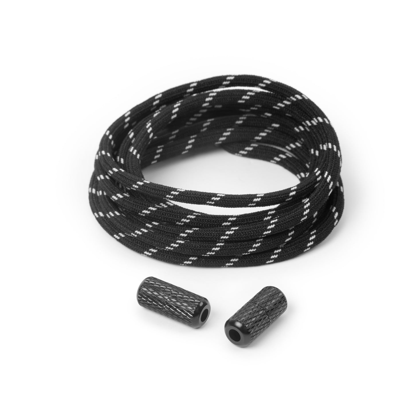 Black x White Round Elastic Shoe Laces