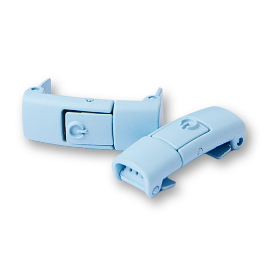 Light Blue No-Tie Buckles (1 Pair)