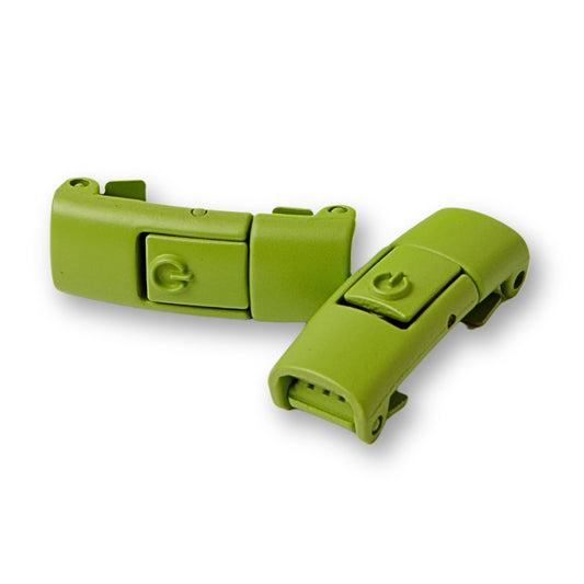 Apple Green No-Tie Buckles (1 Pair)