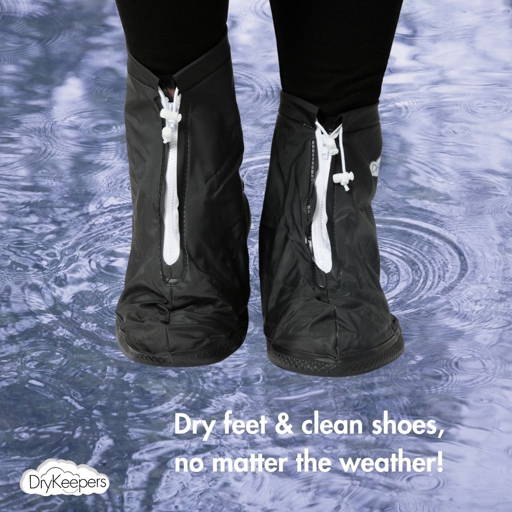 DryKeepers Waterproof Shoe Covers - Black