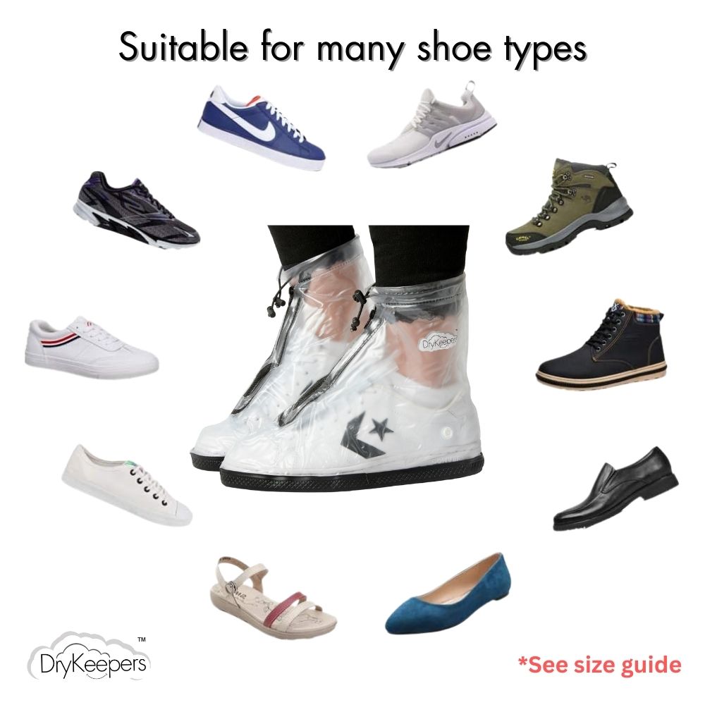 DryKeepers Waterproof Shoe Covers - Clear