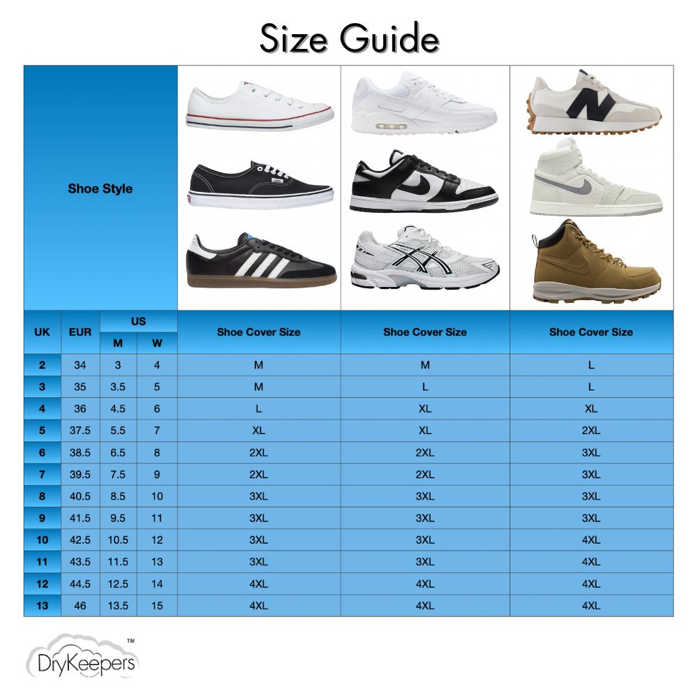DryKeepers Waterproof Shoe Covers - Black