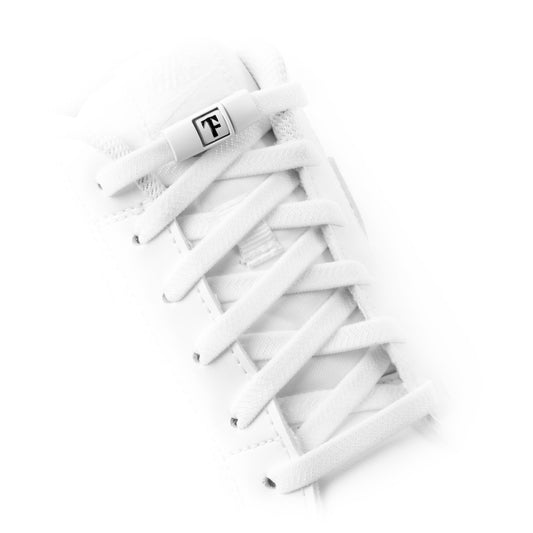 White Accelerator No-Tie Shoe Laces + Snap-Lock™️