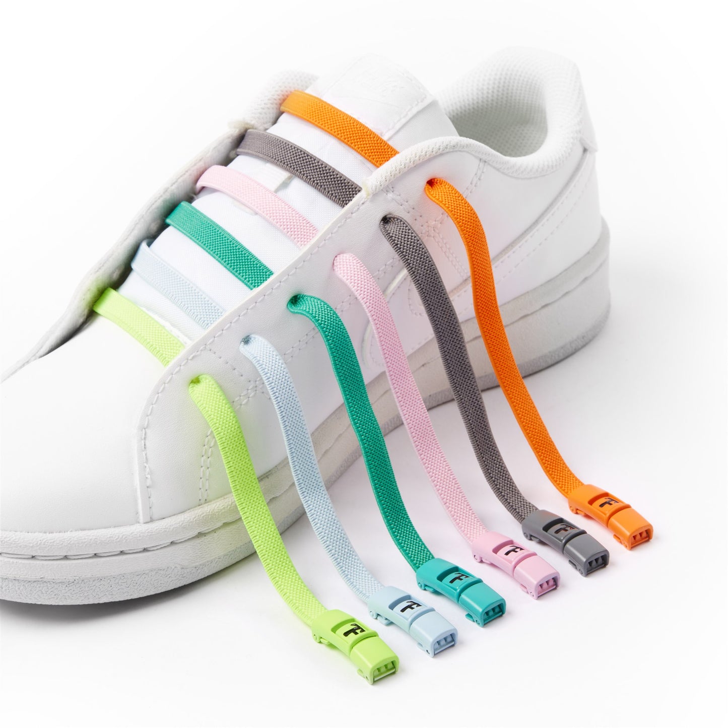 White Original No-Tie Shoe Laces + Snap-lock™️