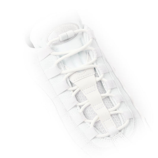 Plain White Round Elastic Shoe Laces