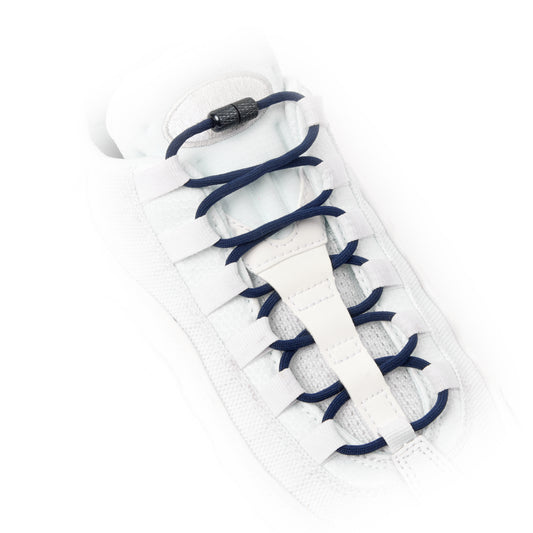 Navy Blue Round Elastic Shoe Laces