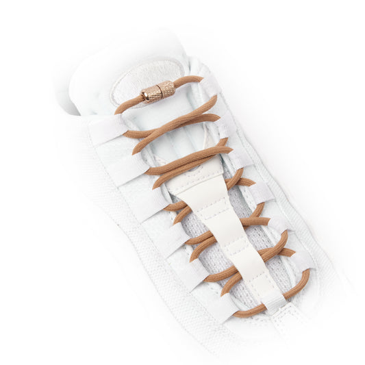 Khaki Round Elastic Shoe Laces