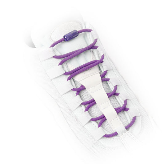Purple Round Elastic Shoe Laces
